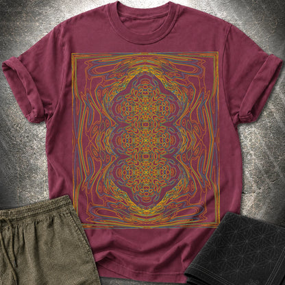 Kaleidoscopic Wave - Kaleidoscopic Wave T-Shirt - Maroon