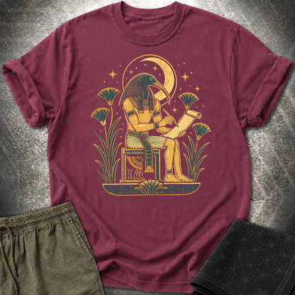 Moonlit Ibis Scribe - Moonlit Ibis Scribe T-Shirt - Maroon