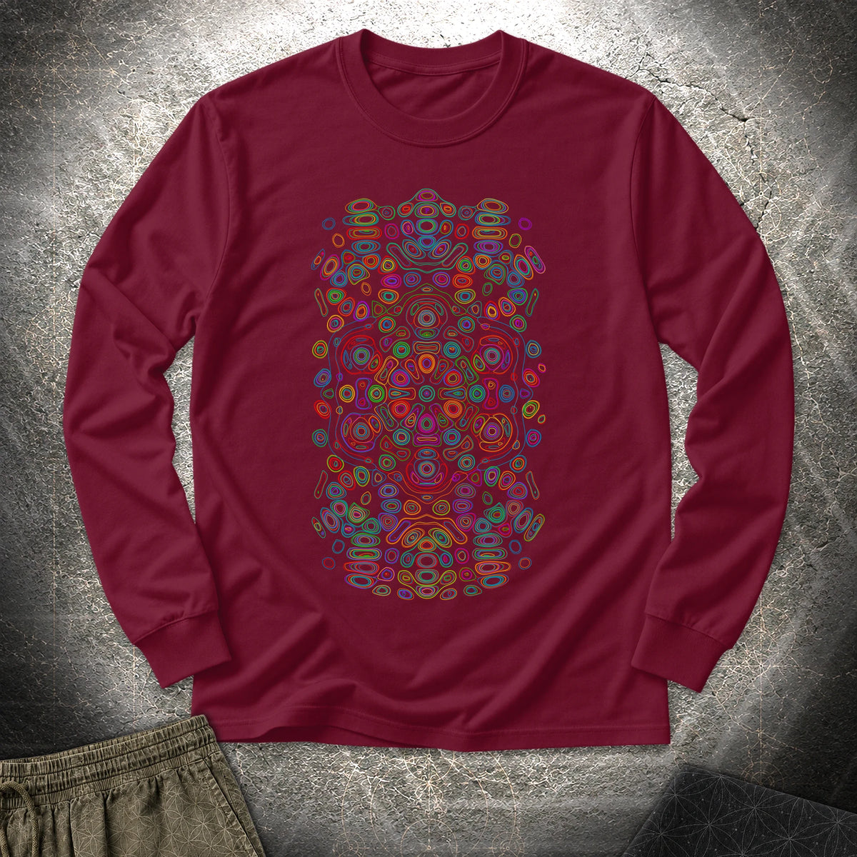 Frequency Of Color - Frequency Of Color Long Sleeve Shirt - Maroon