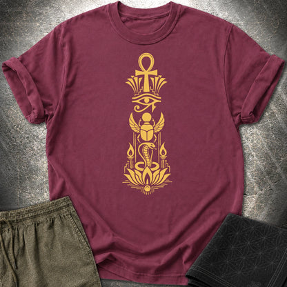 Sacred Symbols of Eternal Life - Sacred Symbols of Eternal Life T-Shirt - Maroon