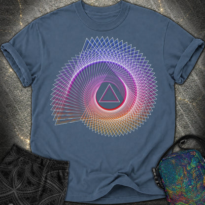 Spiralling Gradient Triangle - Spiralling Gradient Triangle Comfort T-Shirt - Midnight