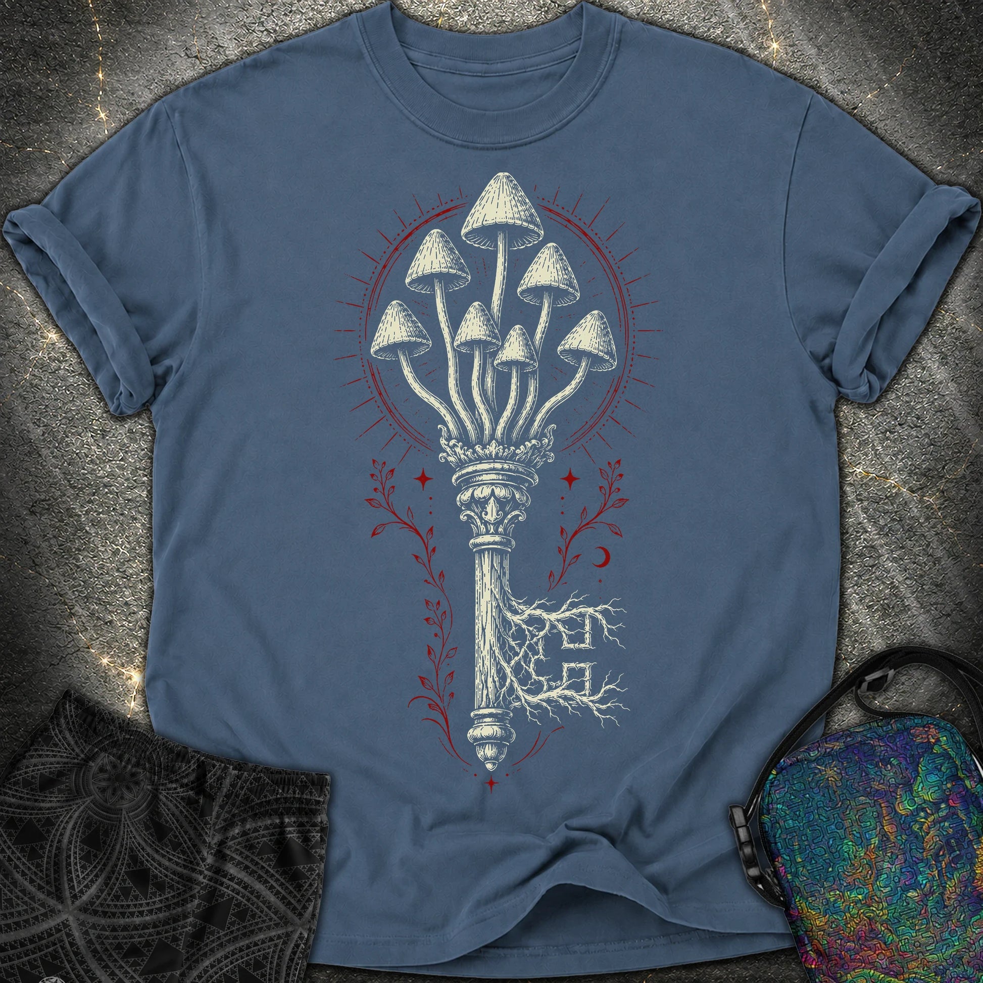 The Mushroom Key - The Mushroom Key Comfort T-Shirt - Midnight