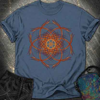 Geometric Sunset Comfort T-Shirt - Geometric Sunset Comfort T-Shirt - Midnight
