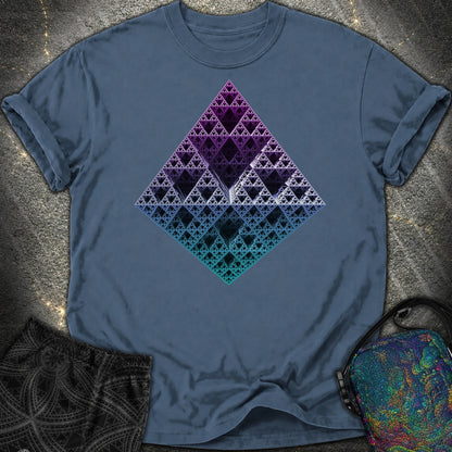 Sierpinski 3D Fractal Comfort T-Shirt - Sierpinski 3D Fractal Comfort T-Shirt - Midnight