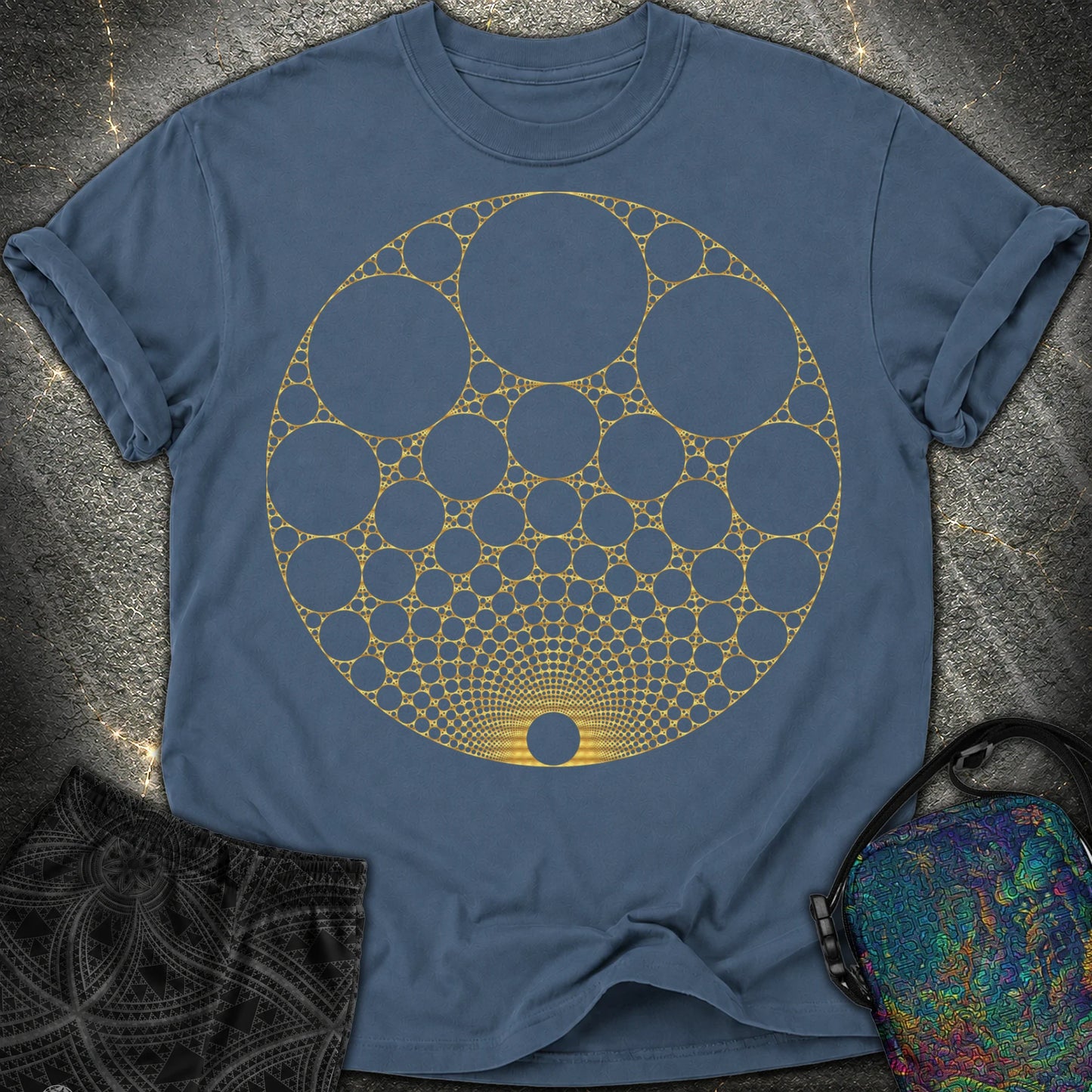 Apollonian Gasket T-Shirt - Apollonian Gasket Comfort T-Shirt - Midnight