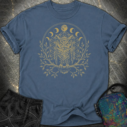 Owl Flower Of Life - Owl Flower Of Life Comfort T-Shirt - Midnight