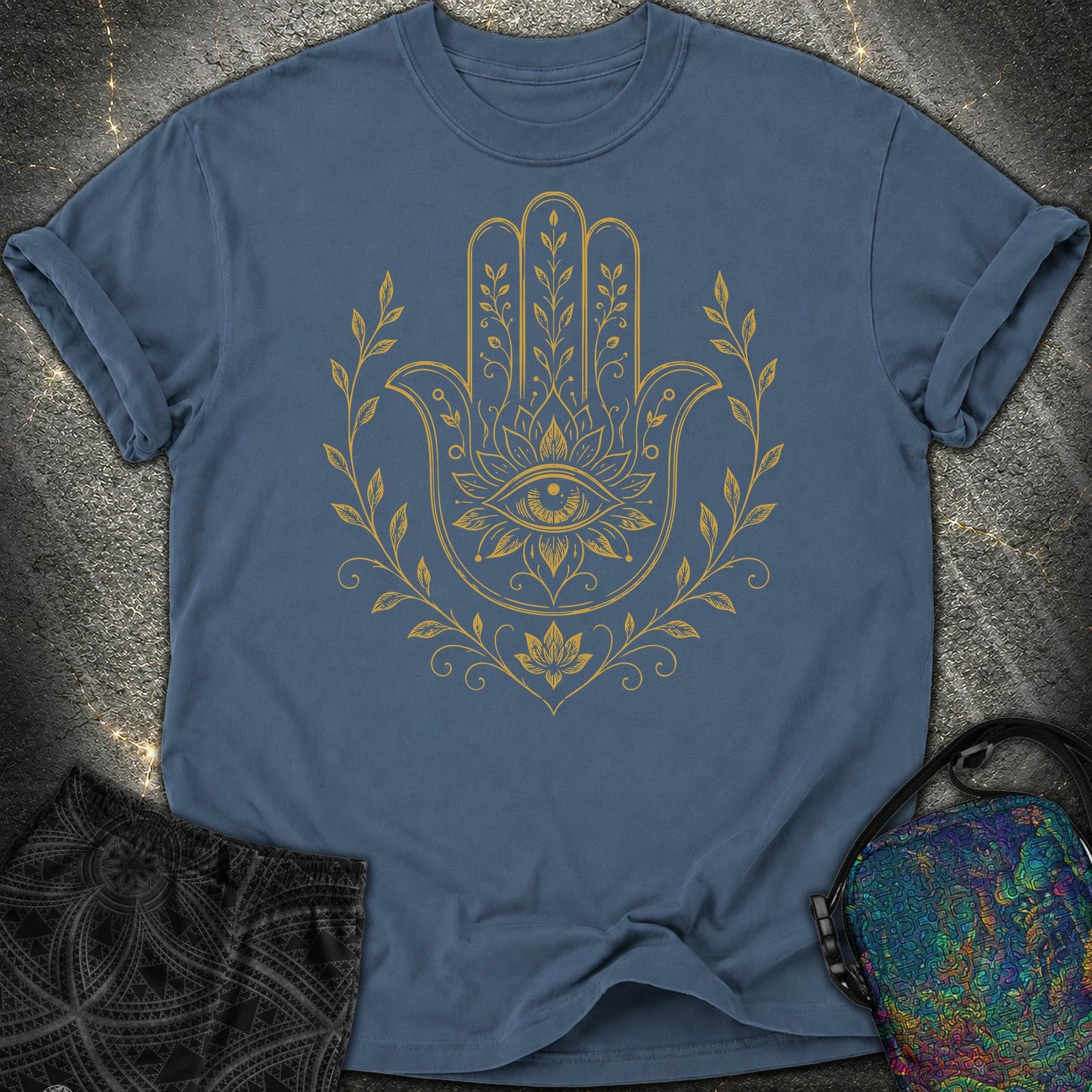 Hamsa Mandala - Hamsa Mandala Comfort T-Shirt - Midnight