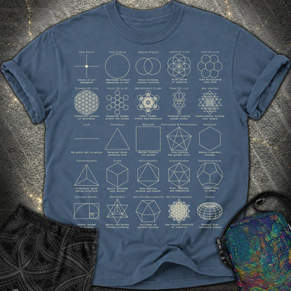 Updated! Sacred Geometry T-Shirt, Flower of Life Metatron’s Cube Merkaba Spiritual Comfort T-Shirt - Updated! Sacred Geometry T-Shirt, Flower of Life Metatron’s Cube Merkaba Spiritual Comfort T-Shirt - Midnight