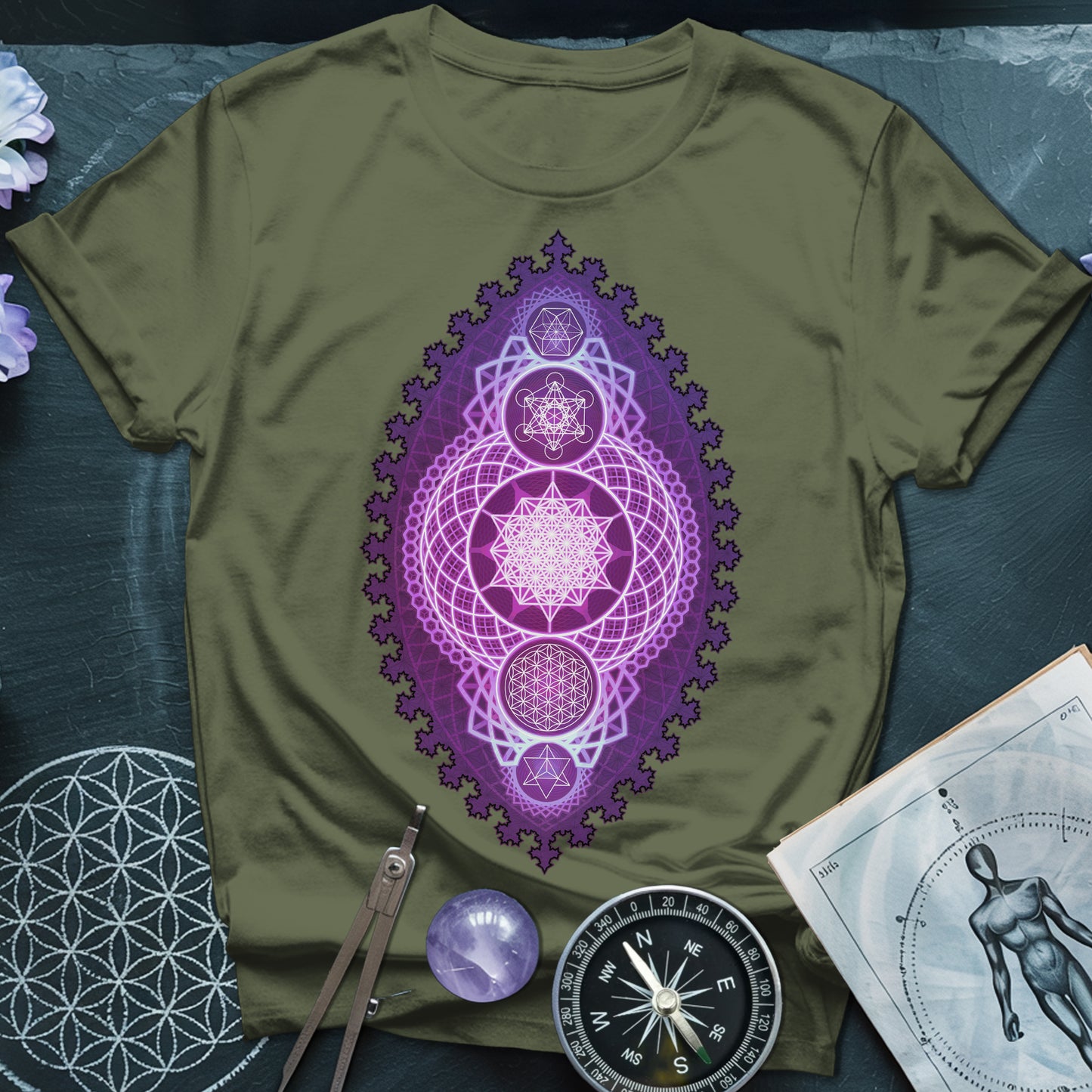 Fractal Sacred Geometry Fusion T-Shirt