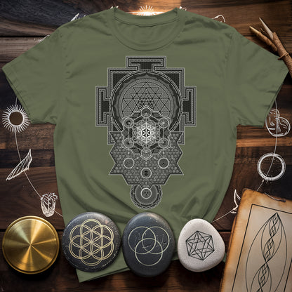 Sri Yantra Intricate Sacred Patterns T-Shirt