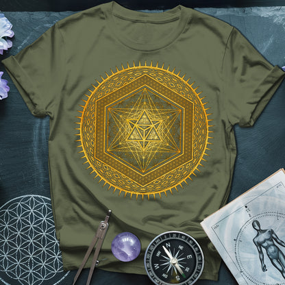 Metatron's Cube Radiating Merkaba T-Shirt