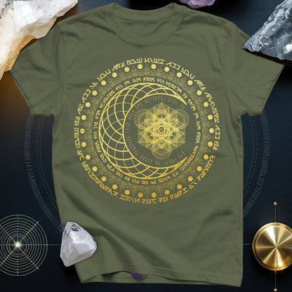 Sacred Geometry Moon Inscriptions T-Shirt