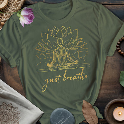 Just Breathe Lotus Meditation T-Shirt