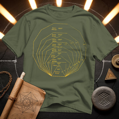 Regular Polygons Mathematical Art T-Shirt