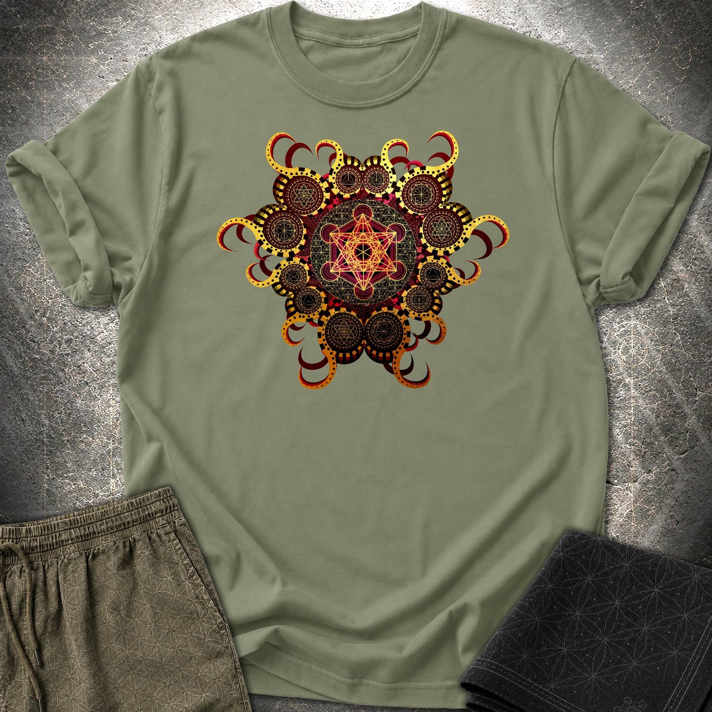 Organic Metatron T-Shirt - Organic Metatron T-Shirt - Military Green