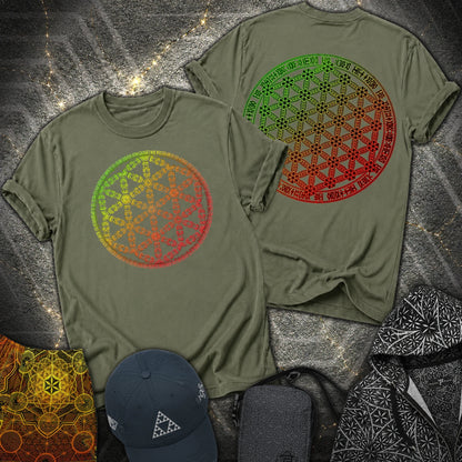 Seed and Flower 2 Sided T-Shirt - Seed and Flower 2 Sided T-Shirt - Military Green