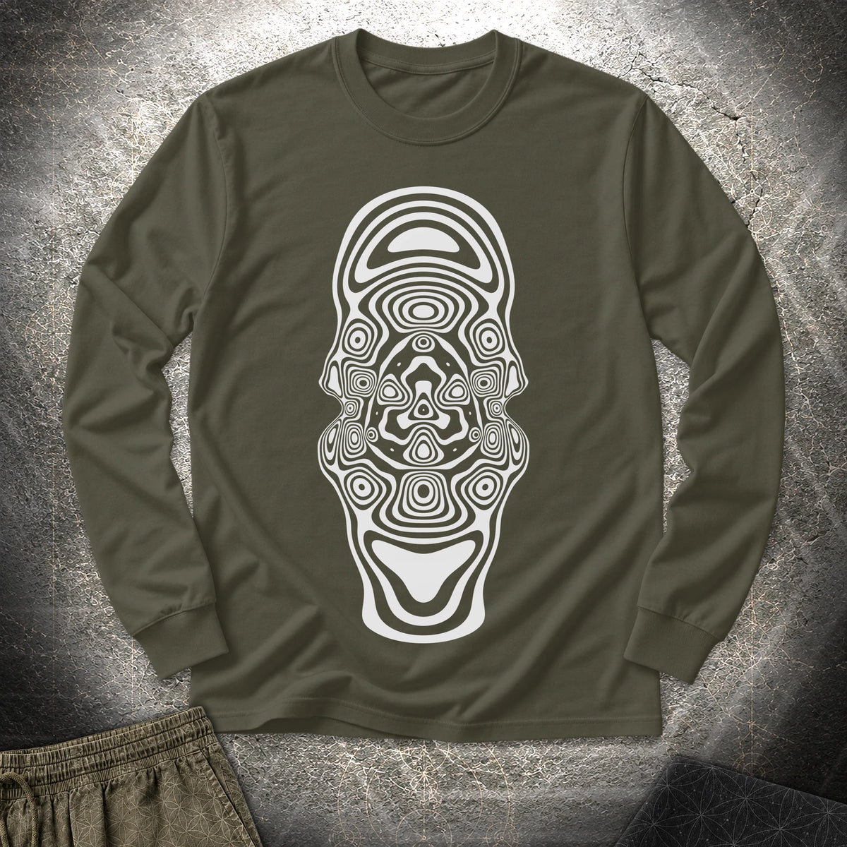 Mind Blown Long Sleeve Shirt - Mind Blown Long Sleeve Shirt - Military Green