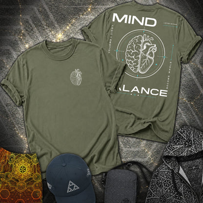 Mind Balance - Mind Balance 2 Sided T-Shirt - Military Green