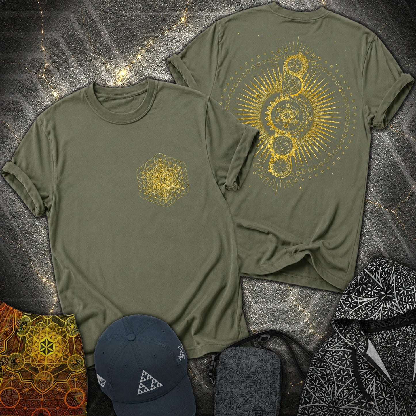 Metatron Journey 2 Sided T-Shirt - Metatron Journey 2 Sided T-Shirt - Military Green