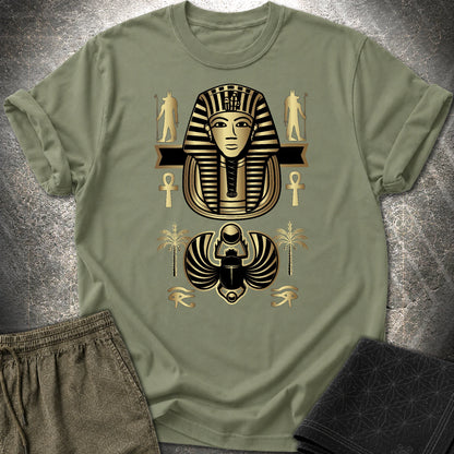 Pharaoh Scarab Egypt T-Shirt - Pharaoh Scarab Egypt T-Shirt - Military Green
