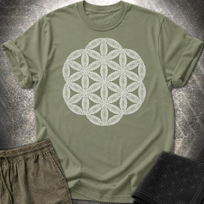 Organic Seed Of Life T-Shirt - Organic Seed Of Life T-Shirt - Military Green