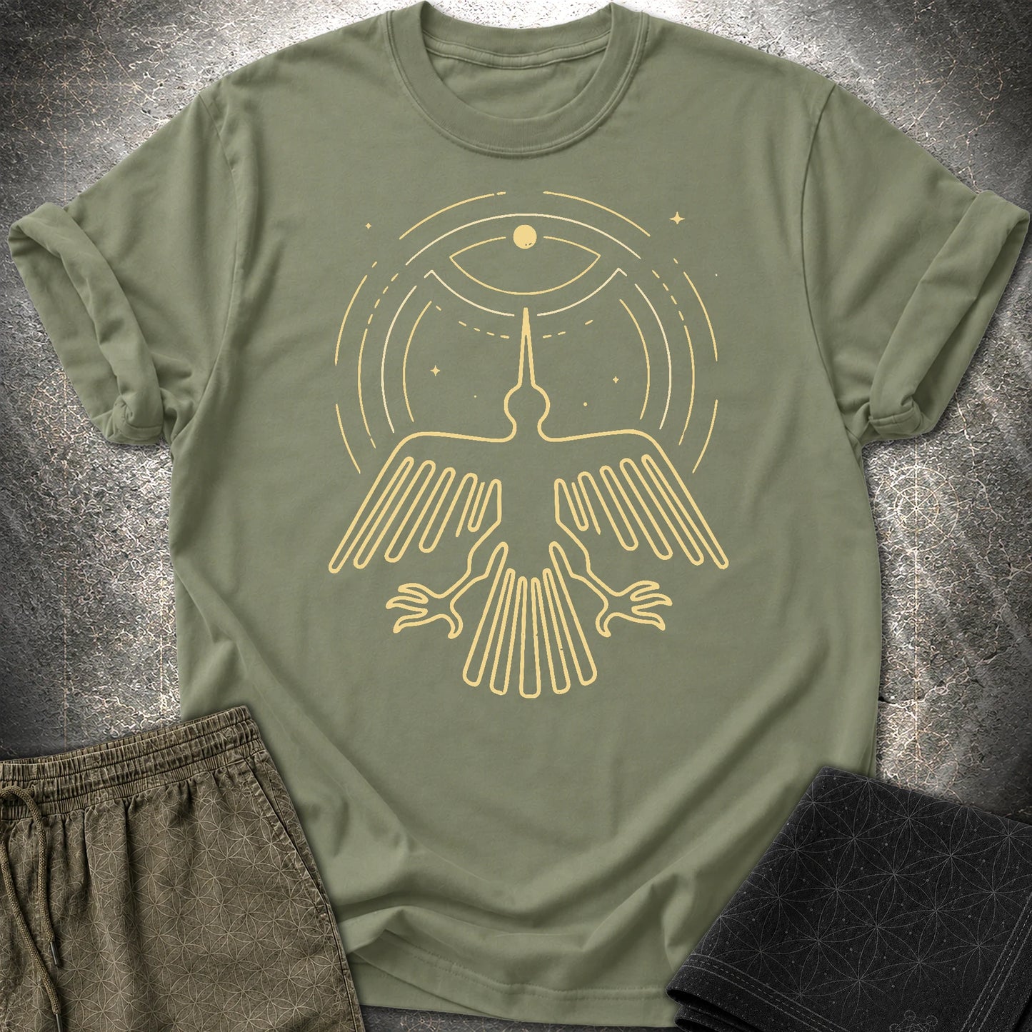 Geoglif Ptaka - Geoglif Ptaka T-Shirt - Military Green