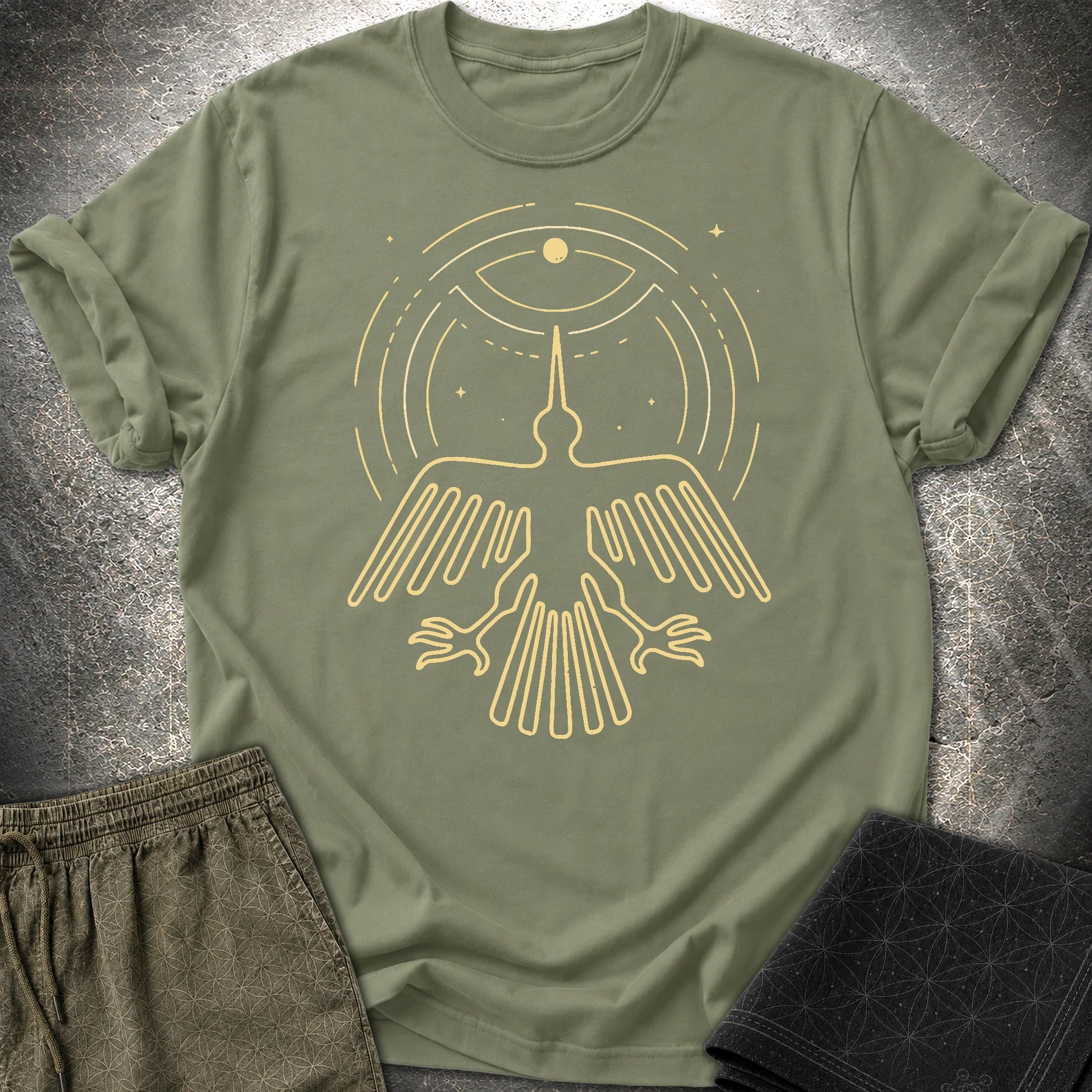 Geoglif Ptaka - Geoglif Ptaka T-Shirt - Military Green