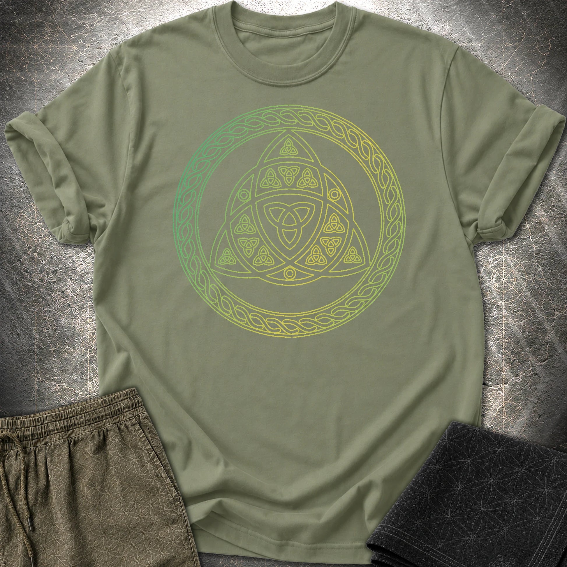 Triquetra T-Shirt - Triquetra T-Shirt - Military Green