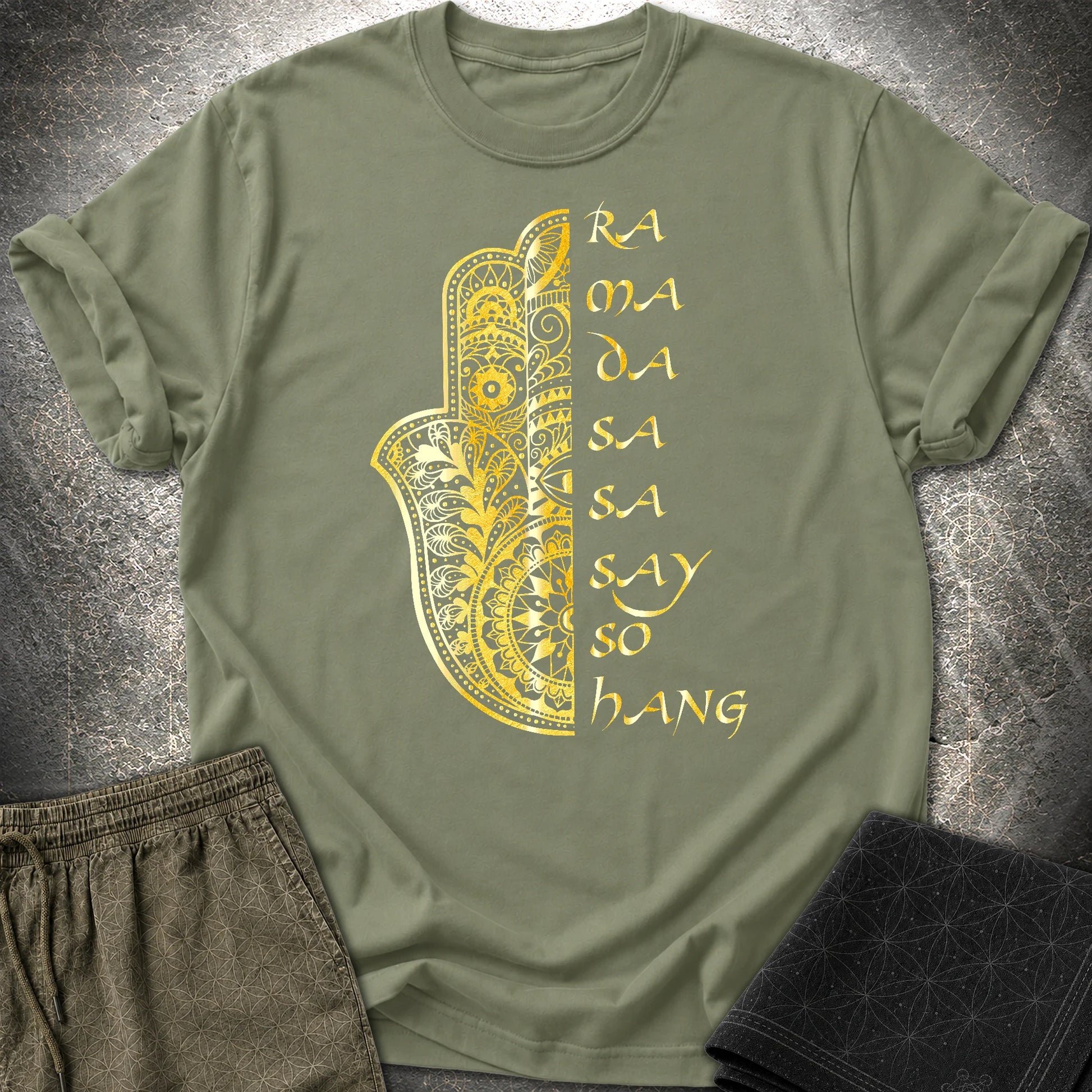 Buddha Mantra T-Shirt - Buddha Mantra T-Shirt - Military Green