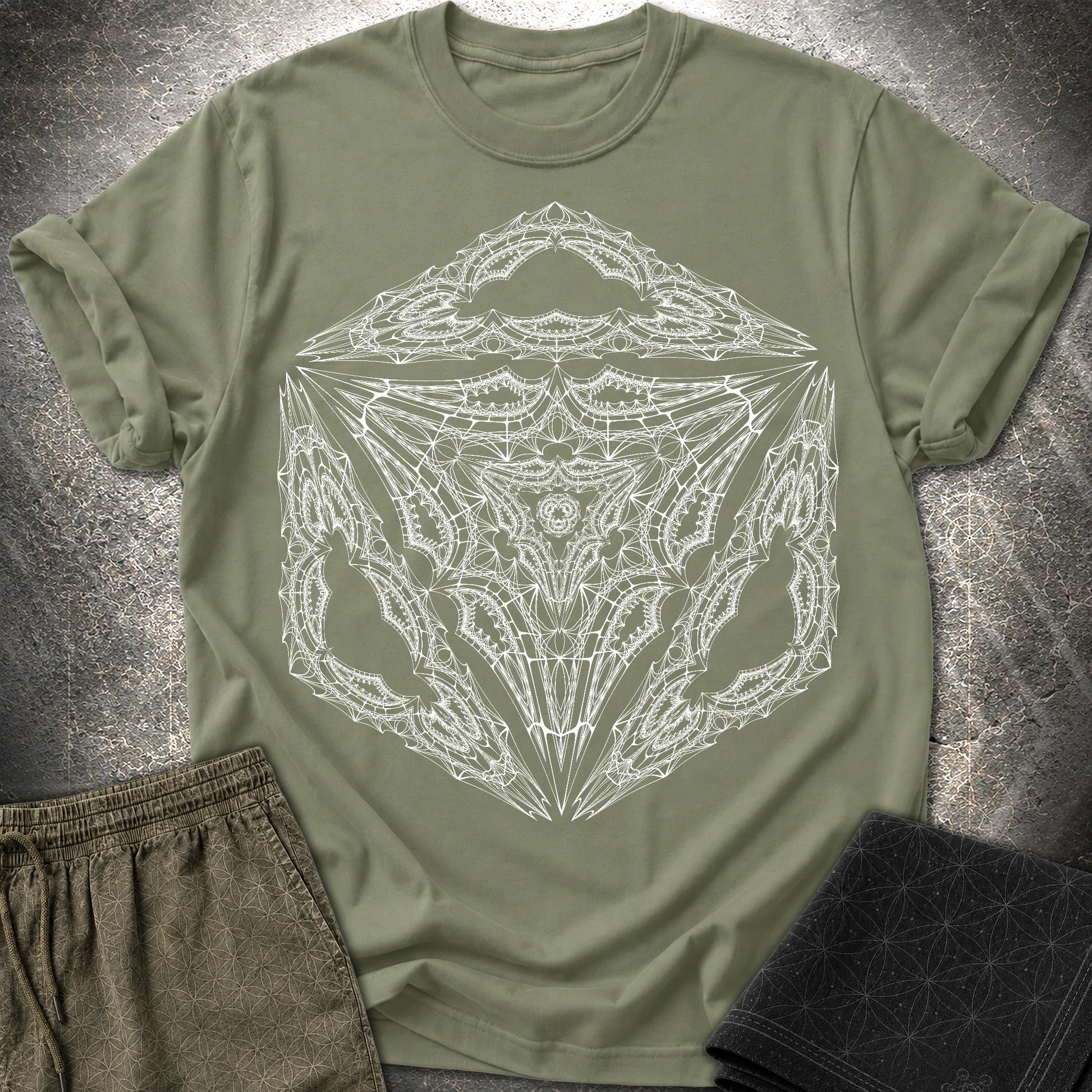 Organic Octahedron T-Shirt - Organic Octahedron T-Shirt - Military Green