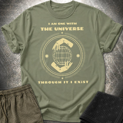 One With The Universe T-Shirt - One With The Universe T-Shirt - Military Green