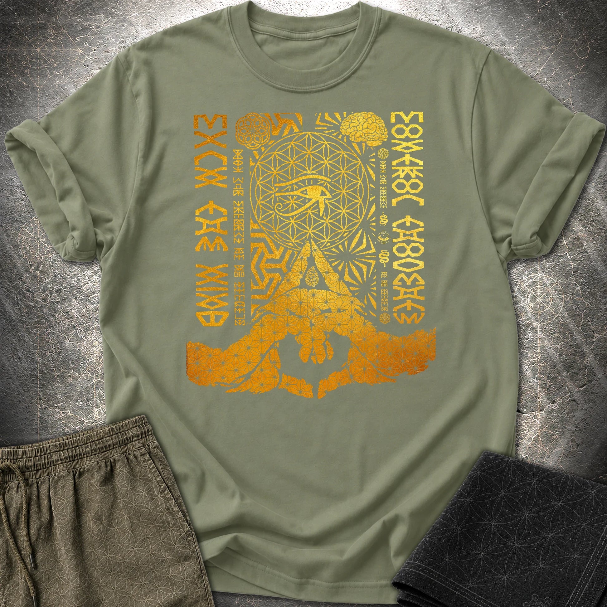 Kalesvara Mudra T-Shirt - Kalesvara Mudra T-Shirt - Military Green