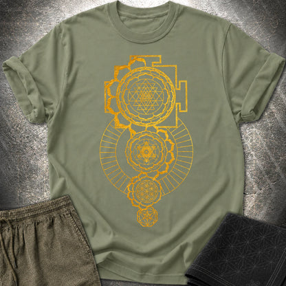 Sacred Mandalas T-Shirt - Sacred Mandalas T-Shirt - Military Green