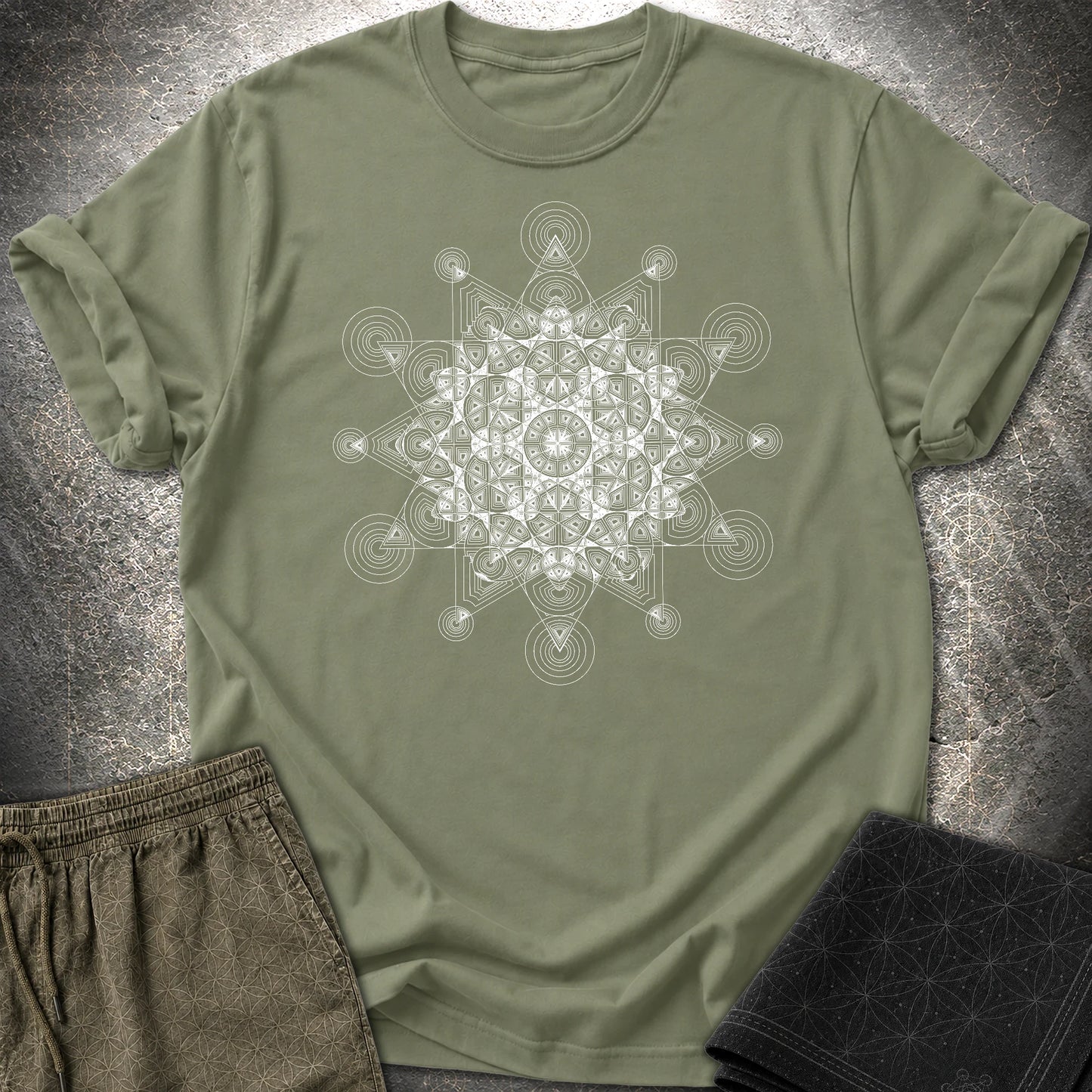 Star Mosaic T-Shirt - Star Mosaic T-Shirt - Military Green