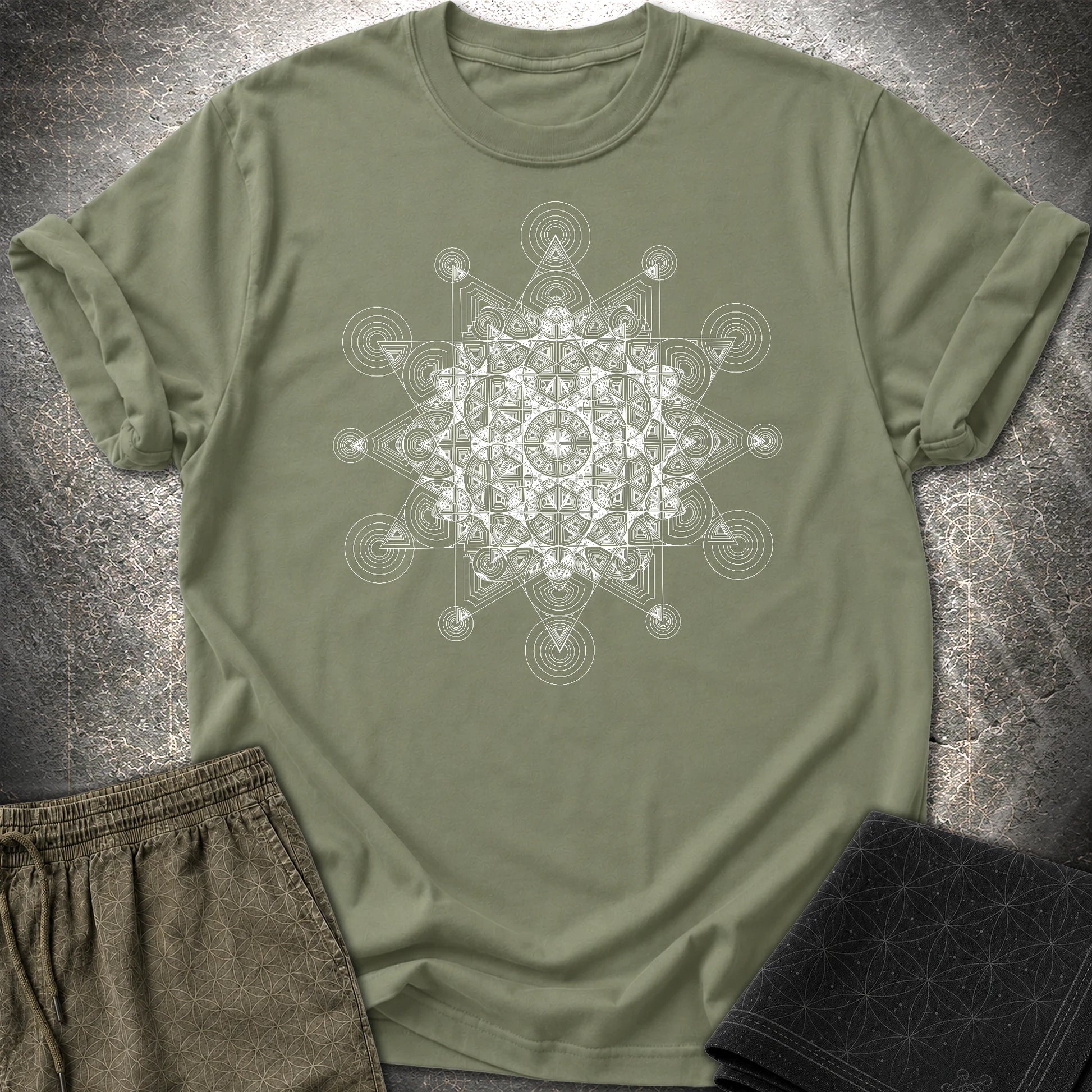 Star Mosaic T-Shirt - Star Mosaic T-Shirt - Military Green