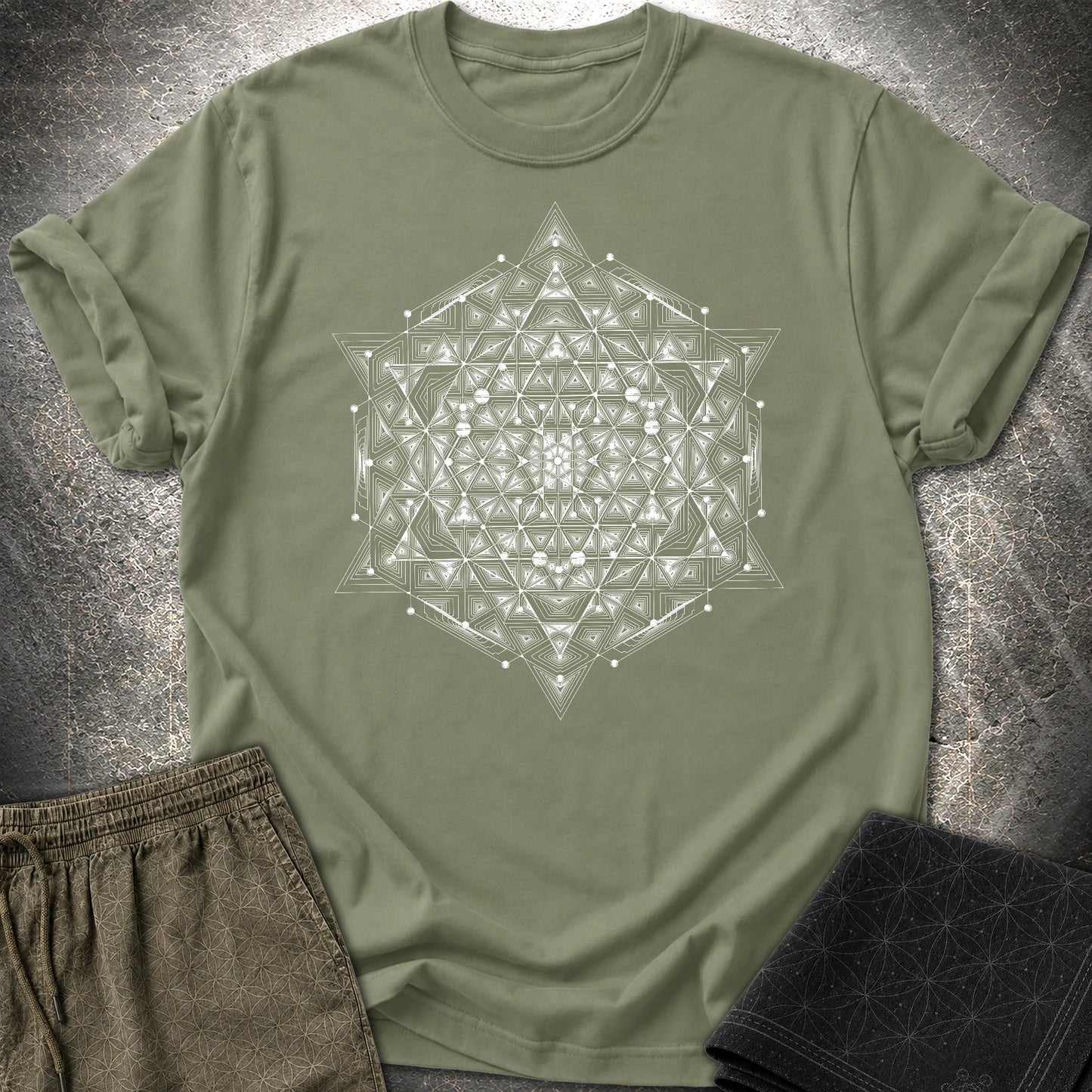 Meta Mosaic T-Shirt - Meta Mosaic T-Shirt - Military Green