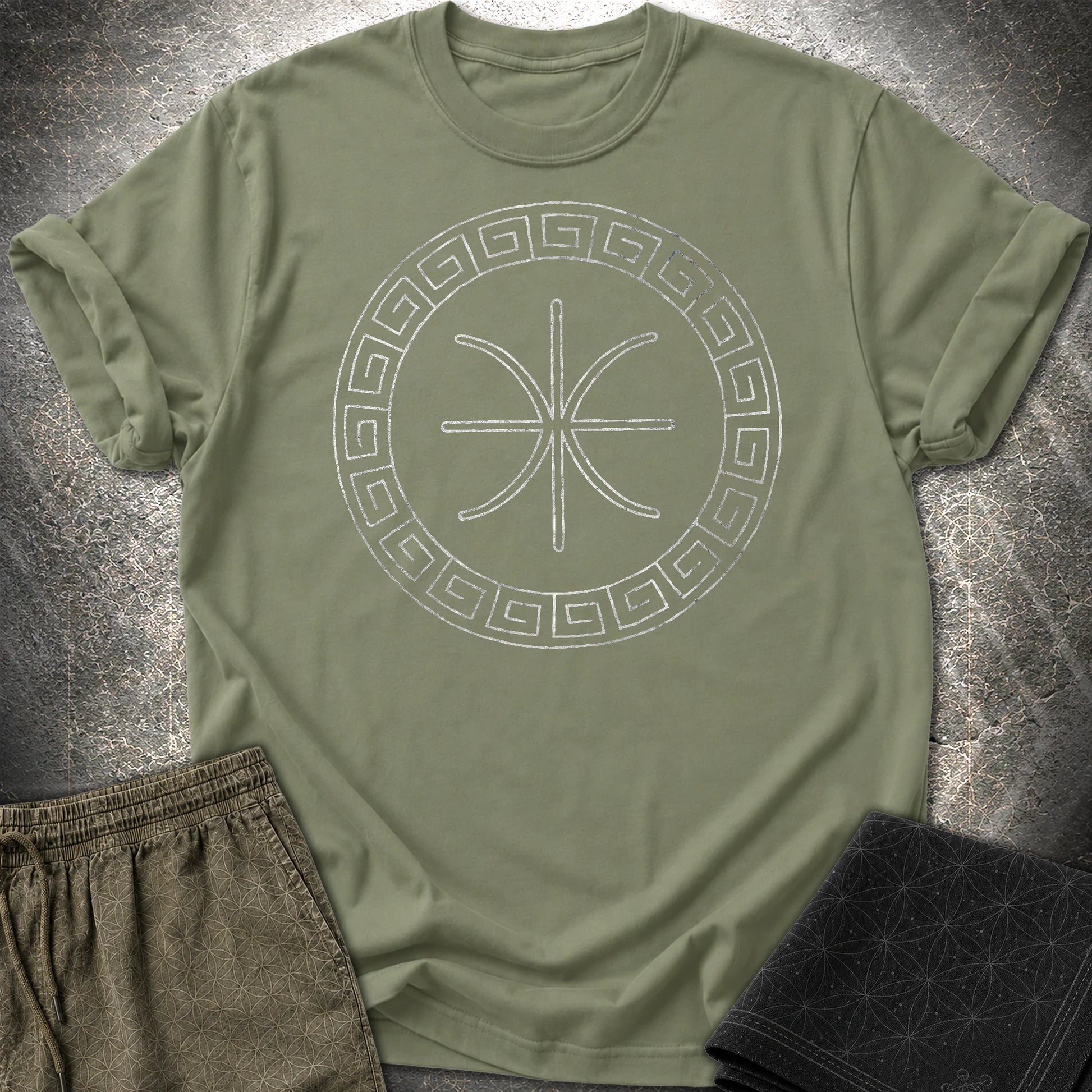 Delphic Epsilon Greek T-Shirt - Delphic Epsilon Greek T-Shirt - Military Green
