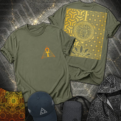 Ankh Egypt 2 Sided T-Shirt - Ankh Egypt 2 Sided T-Shirt - Military Green