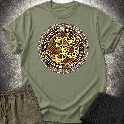 Ohm Sacred Sanskrit T-Shirt - Ohm Sacred Sanskrit T-Shirt - Military Green