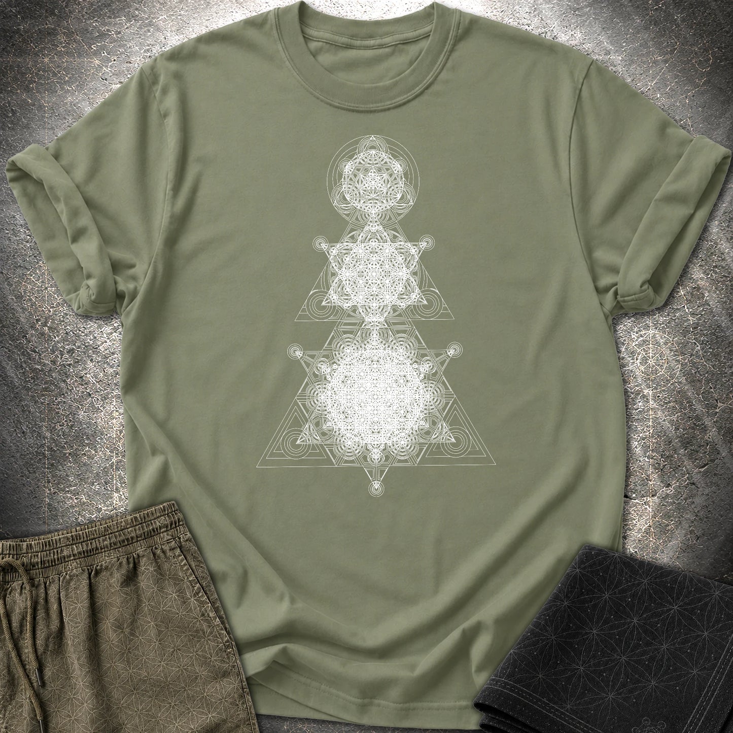 Sacred Tower T-Shirt - Sacred Tower T-Shirt - Military Green