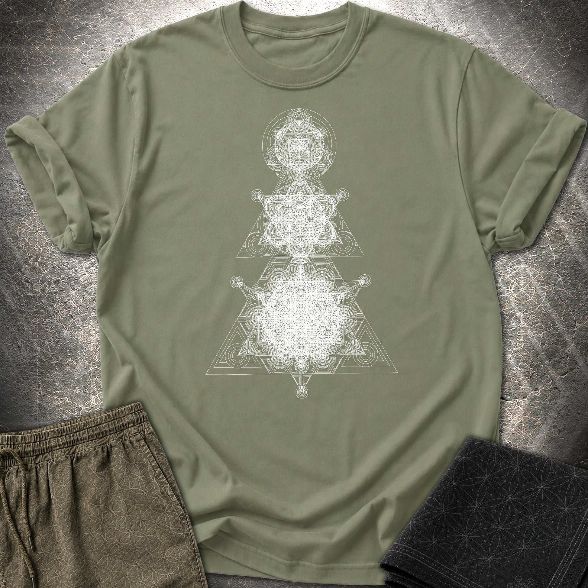 Sacred Tower T-Shirt - Sacred Tower T-Shirt - Military Green