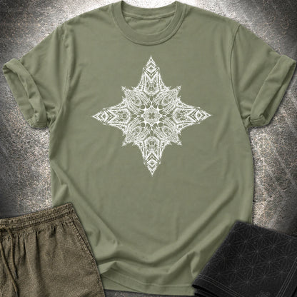Abstract Symmetry T-Shirt - Abstract Symmetry T-Shirt - Military Green