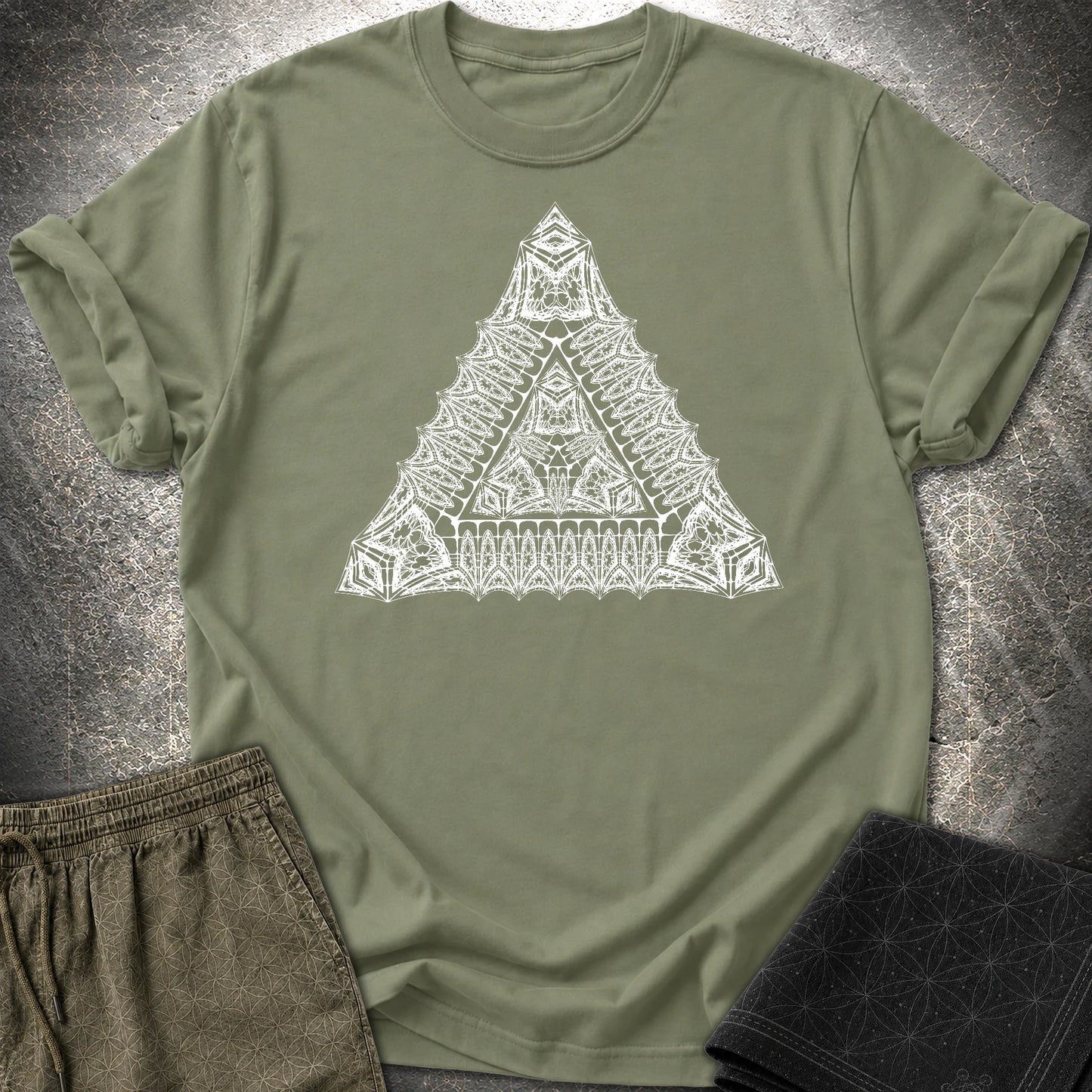 Living Triangle T-Shirt - Living Triangle T-Shirt - Military Green