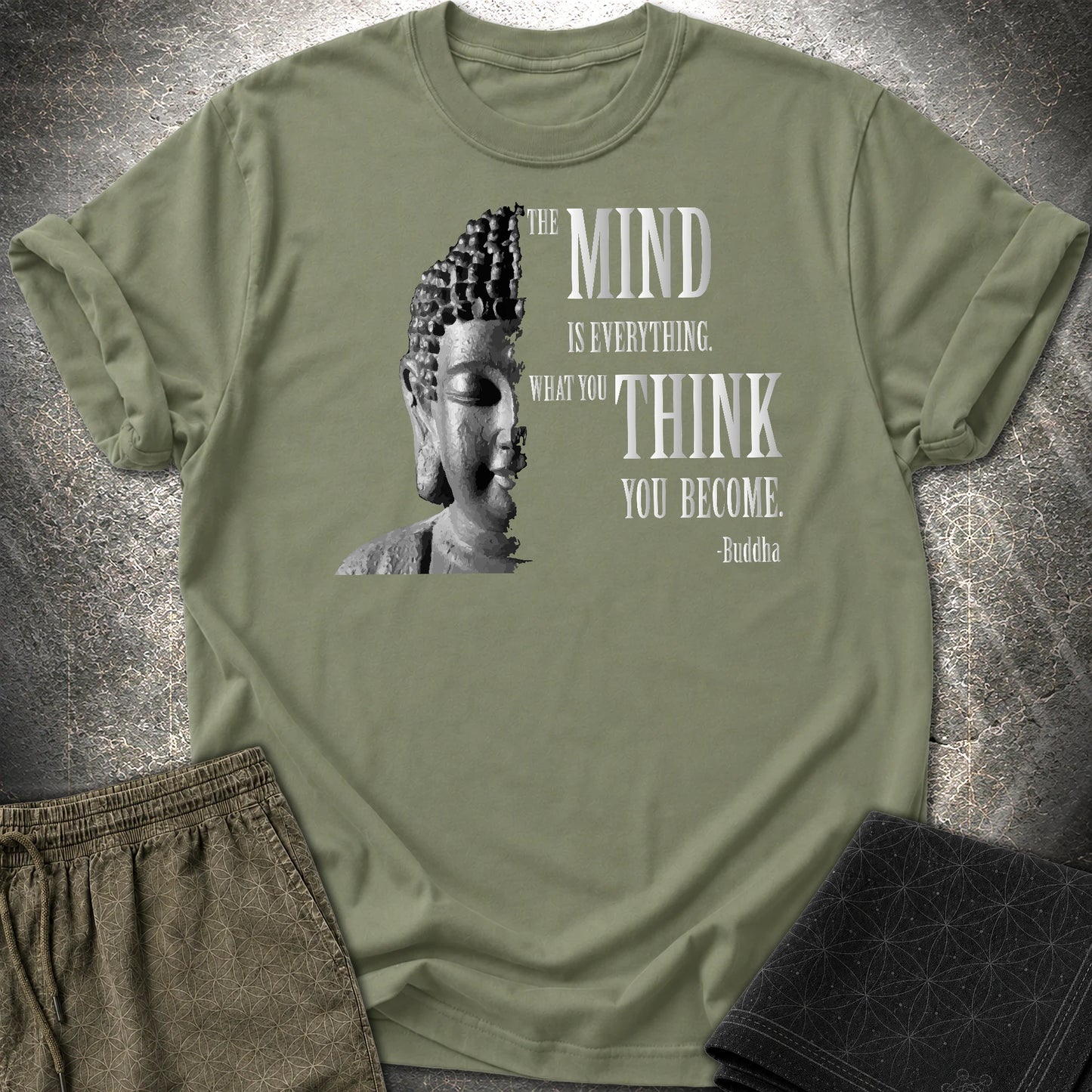 Buddha Mind T-Shirt - Buddha Mind T-Shirt - Military Green