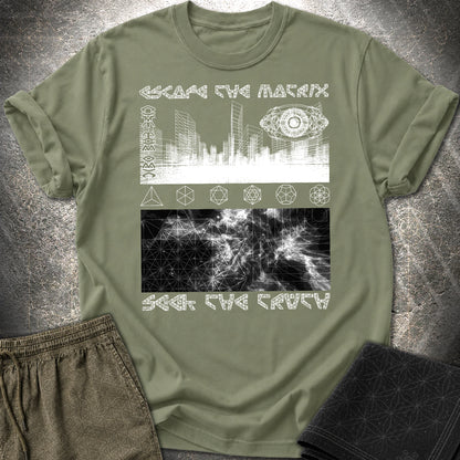 Run From The Matrix T-Shirt - Run From The Matrix T-Shirt - Military Green