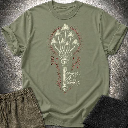 The Mushroom Key - The Mushroom Key T-Shirt - Military Green