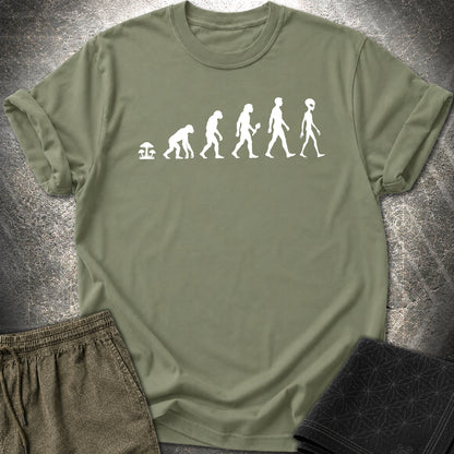 Mushroom Evolution Transformation T-Shirt - Mushroom Evolution Transformation T-Shirt - Military Green