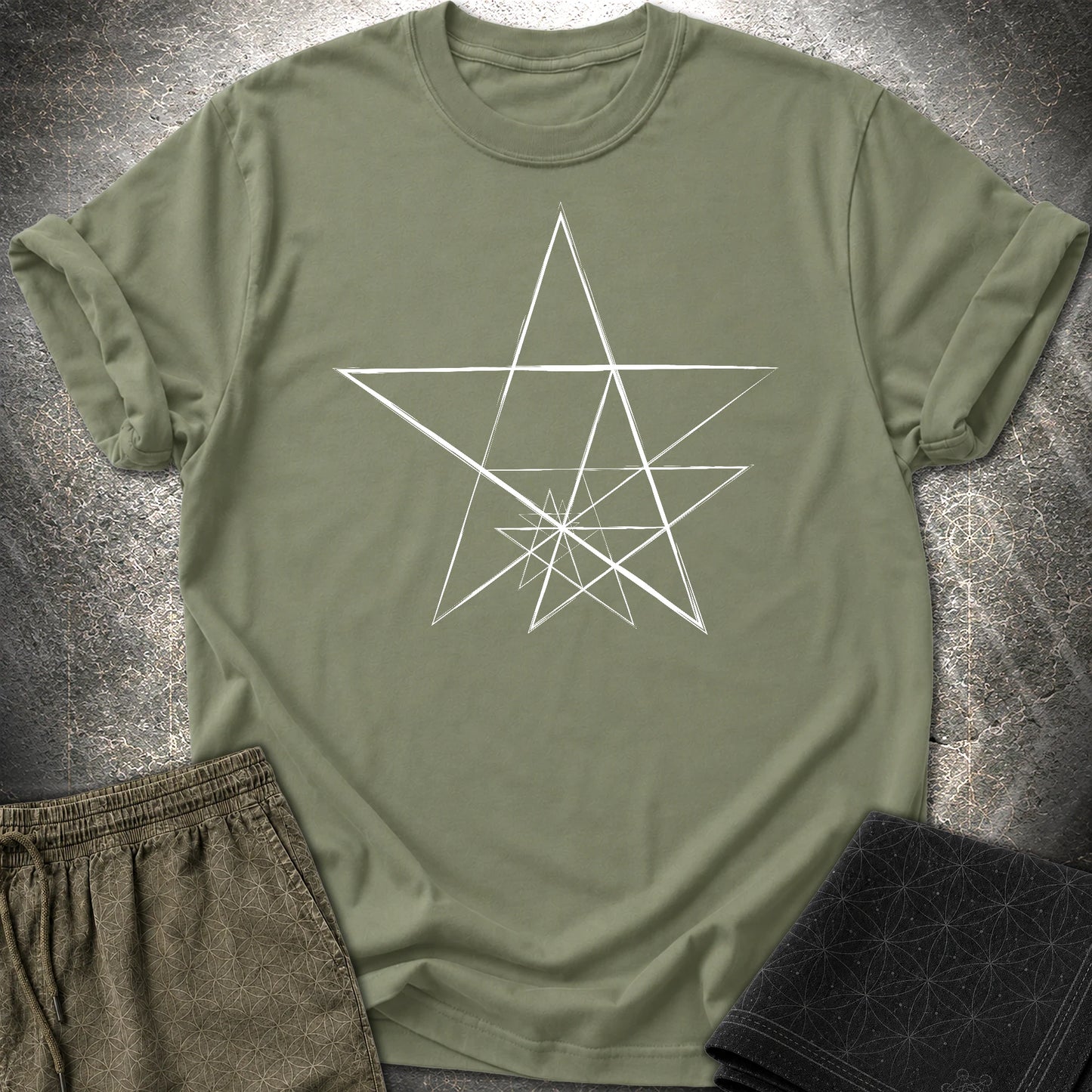 Pentagon Spiral T-Shirt - Pentagon Spiral T-Shirt - Military Green