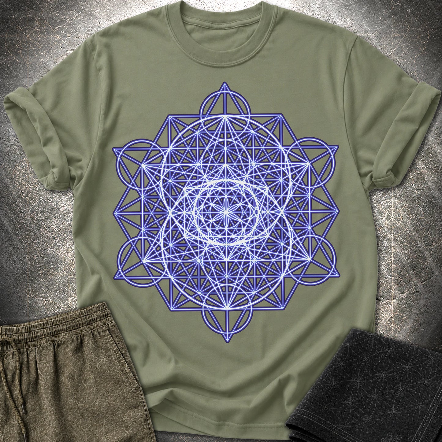 Vesica Eye Of The Universe - Vesica Eye Of The Universe T-Shirt - Military Green
