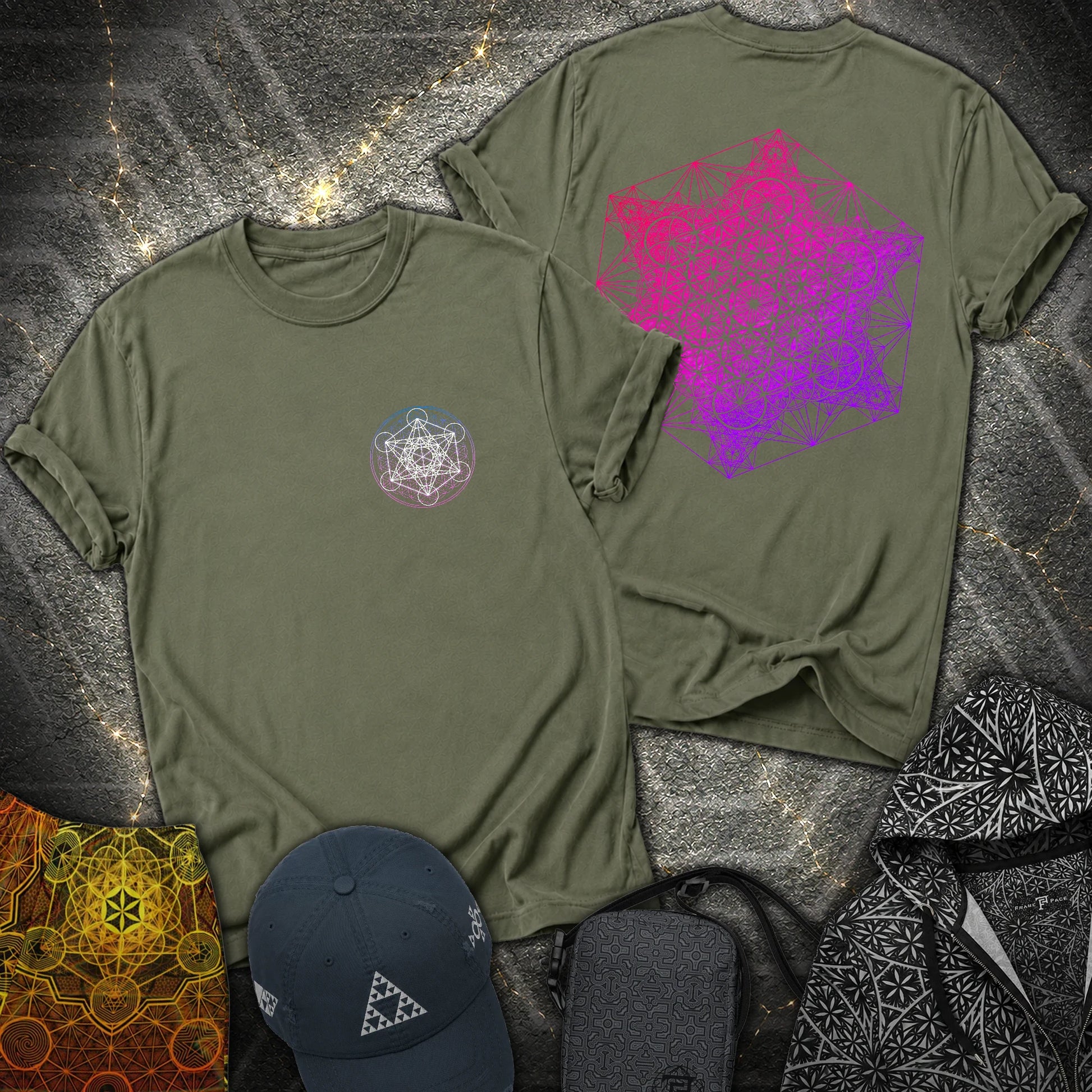 Metatron Superstructure 2 Sided T-Shirt - Metatron Superstructure 2 Sided T-Shirt - Military Green